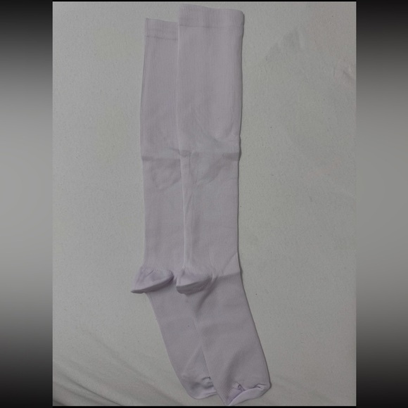 Other - Women’s White Ribbed Over The Knee Thigh High Socks Size S/M New in Package
